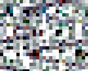 Blue red white green squares abstract background with squares