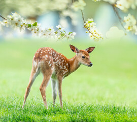 Fototapety  fallow deer- baby animal