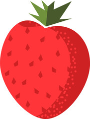 Strawberry fruit vector graphic illustrative icon or clipart isolated