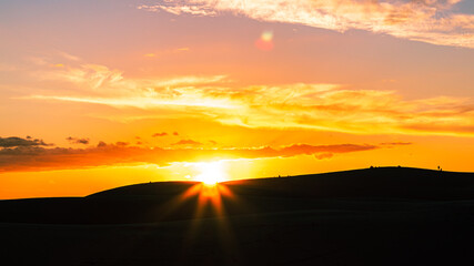 Sunset in the dunes of Gran Canaria