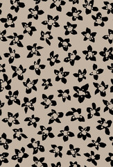 Seamless flowers texture pattern, floral effect print.