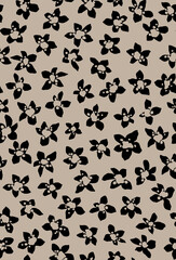 Seamless flowers texture pattern, floral effect print.