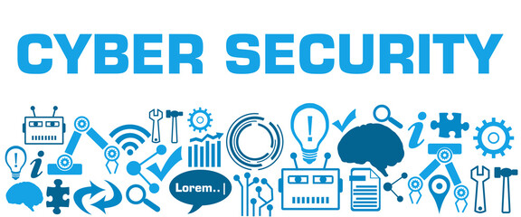 Cyber Security AI Technology Texture Bottom Blue 