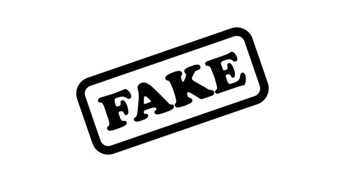 Fake stamp icon animated.