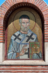 Mosaic of the saint of the Church of St. Nicholas in Batumi Georgia
