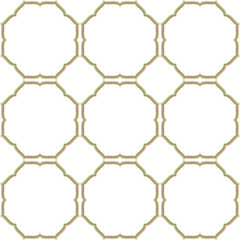 Abstract pattern in Arabian style. Seamless vector background. Gold and white texture. Graphic modern pattern.