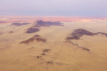 Aerial view,  Sossus Vlei Sesriem,  Namib desert, Namibia, Africa