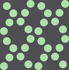 pattern with green circles on black background