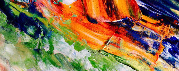 Colorful abstract background wallpaper. Modern motif visual art. Mixtures of oil paint. Trendy hand...