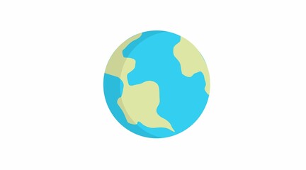 Vector Isolated Illustration of the Earth. Earth Globe Icon