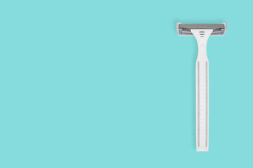 Colorful plastic disposable razor. Design for wrapping paper, poster banner and many more.