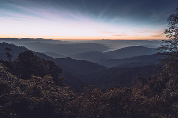 Fototapeta na wymiar Before sunrise at National park