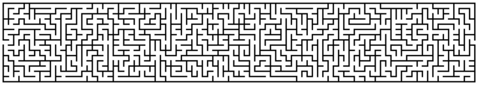 Schwieriges Rätsel Labyrinth im Panorama Format