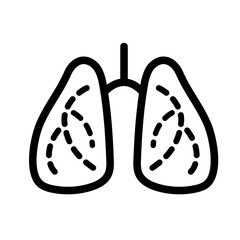 lungs outline icon