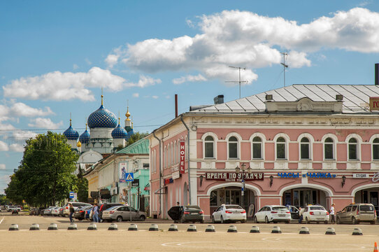 Uspenskaya (Assumption) square in Uglich. Russia