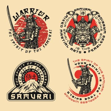 Samurai warrior prints