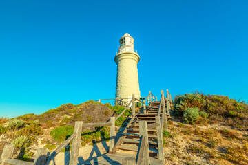 Stairs leading up to Bathurst Lighthouse in north coast of Rottnest Island, near Perth, Western...