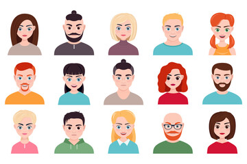 boys and girls, men and women. vector illustration.