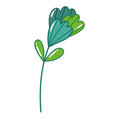 flower decoration nature in cartoon style design