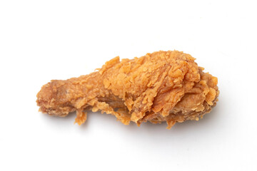 Close up of Chicken Fried Isolated White Background.