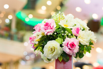 bouquet of artificial roses
