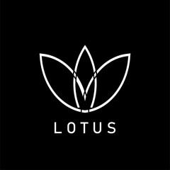 Lotus flower logo design, icon, template in vector illustration. used for modern businesses such as boutiques, fashion, health, community, business establishments, spas, shops, yoga. eps 10