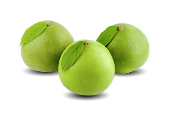 Thailand pomelo isolated on white background.