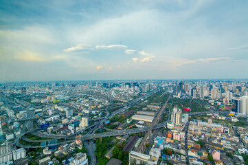 aerial view of the Bangkok city