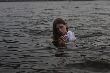 Women in sport outfin after swimming