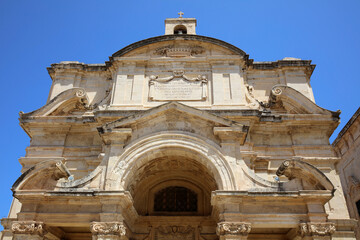 Fototapeta na wymiar St Catherine of Italy Church in Valletta. Malta