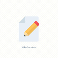 write copywriting content document icon single graphic design element vector illustration for business presentation, info-graphic, web and mobile application, app user interface