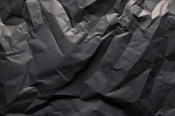 Grunge black paper background and crumpled paper texture, background for copy space