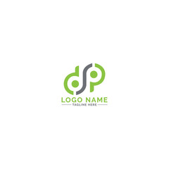 DP letter logo design vector template