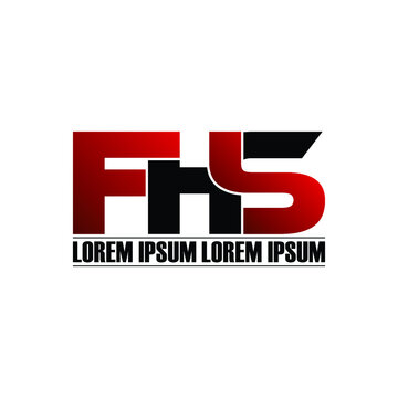 FHS letter monogram logo design vector
