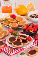 Strawberry tartlets. 