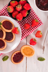 Strawberry tartlets. 