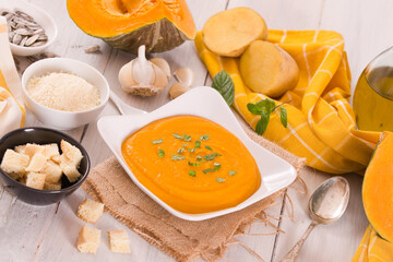 Pumpkin cream soup.
