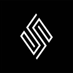 Square letter s line logo, square letter s logo design vector illustration, square letter s logo design template vector stock illustration