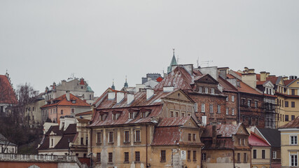 Naklejka na ściany i meble Lublin roofs