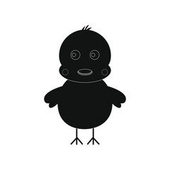 childish illustration of cute baby chick