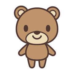 Obraz premium Cute bear character vector illustration かわいいクマのキャラクター