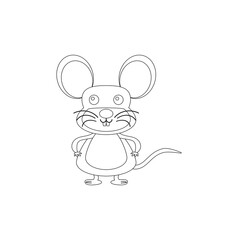 children's drawing of a mouse with a cute face