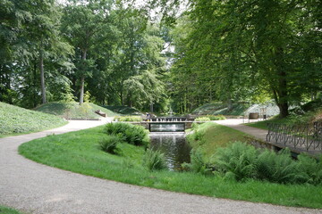 Ludwigsluster Kanal im Schlosspark Schloss in Ludwigslust