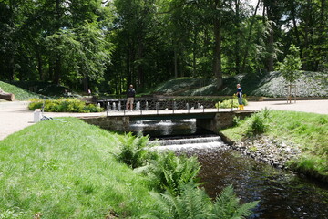 Ludwigsluster Kanal im Schlosspark Schloss in Ludwigslust