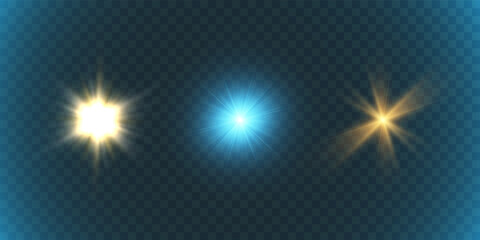 A bright flash of light flickering on a transparent background, for vector illustrations and backgrounds.	