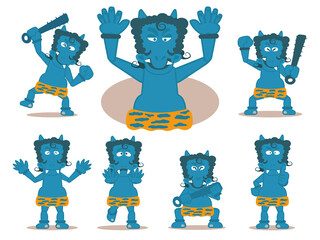 Japanese Monsters(青鬼7ポーズ）
