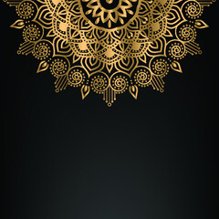 Obraz na płótnie Canvas Luxury mandala background with golden arabesque pattern Arabic Islamic east style