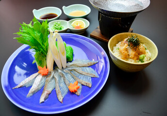 鯛しゃぶ　会席料理　和食　盛付　japan　