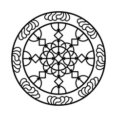 Magic Runic symbols. Sacred geometry, mandala. Medieval sign. Symbols of the esoteric mandala. Occult ancient symbols.