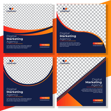 Marketing Instagram post banner template design